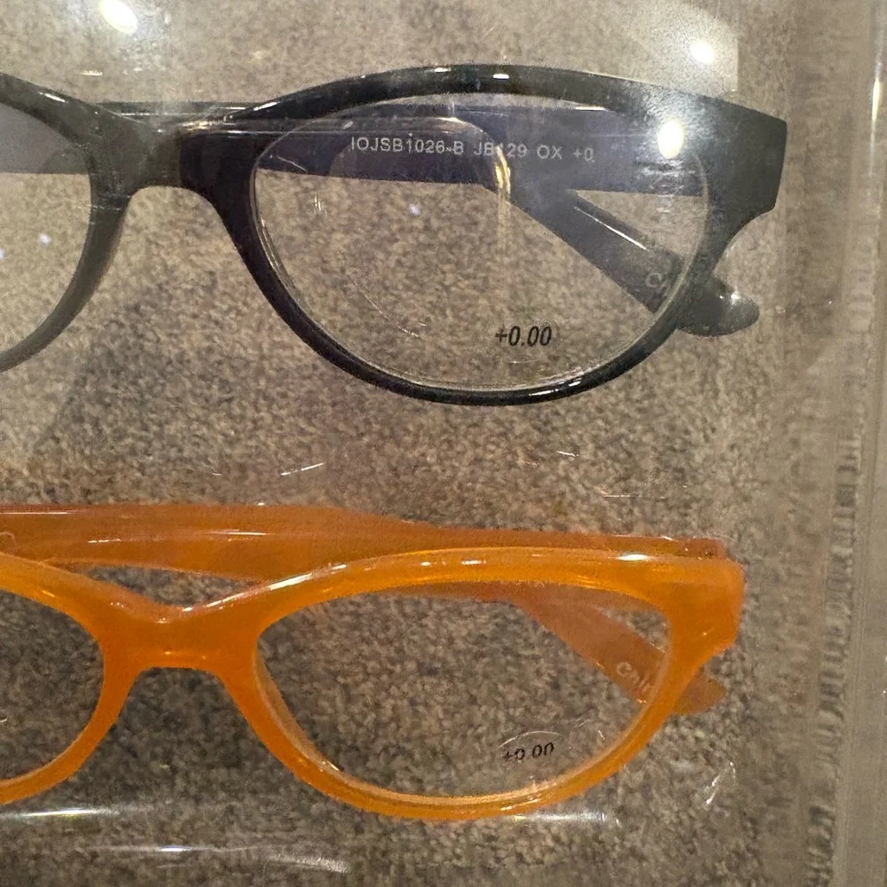 Black and Orange Glasses Set